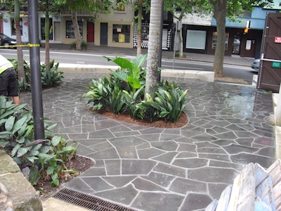 Professional Paving Example - Landscaping and Bluestone Crazy Paving